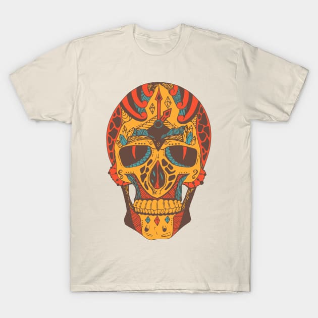 Cafe Time Skull T-Shirt by kenallouis